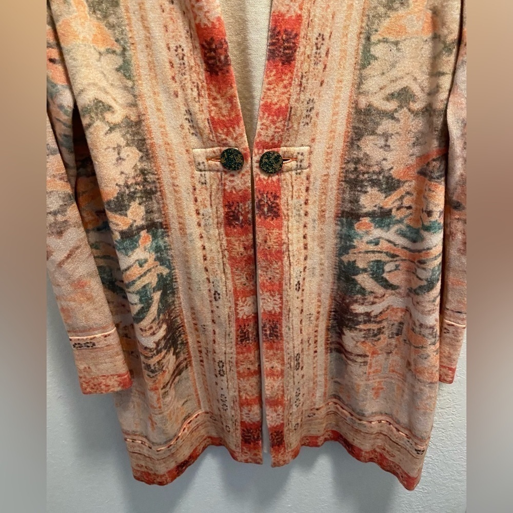 Soft Surroundings Label Noir Oushak Wool Blend Cardigan - Picture 6 of 13